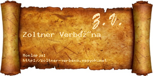 Zoltner Verbéna névjegykártya